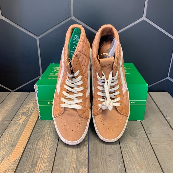 ~New W/ Damaged Box! Vans Sk8 Hi Reissue Joe Fresh Goods Camel Brown Size 12 - Picture 3 of 6